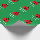 かわいいおパーソナライズされた玉子様のクリスマス ラッピングペーパー (角)