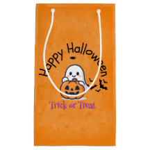かわいいお化けとカボチャのハロウィンお菓子配り