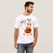 かわいいお化けとハロウィンキャンディ Tシャツ (正面フル)