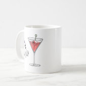 かわいいお化けと怖いカクテル コーヒーマグカップ (正面左)