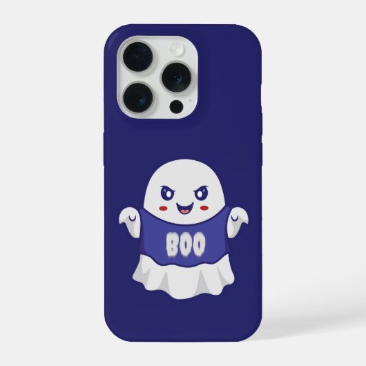 かわいいお化けのイラストデザイン iPhoneケース (裏面)