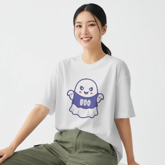 かわいいお化けのイラストデザイン Tシャツ