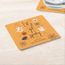 かわいいお化けのオフィス家族ハロウィンパーティー