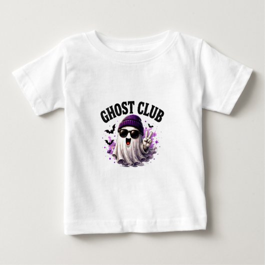🎃 かわいいお化けのハロウィンの言葉 👻 ベビーTシャツ (正面)