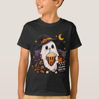 かわいいお化けのハロウィン映画鑑賞Tシャート Tシャツ