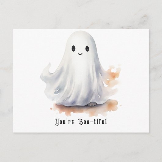 かわいいお化けのハロウィン シーズンポストカード (正面)