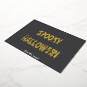 かわいいお化けのハロウィン 箔招待状 (回転した状態)