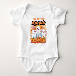 かわいいお化けのハロウィンTシャツ、かわいすぎて怖くない ベビーボディスーツ