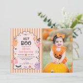 かわいいお化けのハロウィーンお誕生日お招き状 招待状 (スタンド正面)