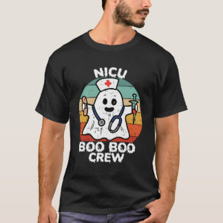 かわいいお化けのハロウィーンNICU看護師クルー ネオネイタル看護 Tシャツ