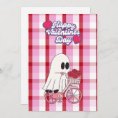 かわいいお化けのバレンタインカード シーズンカード (正面/裏面)