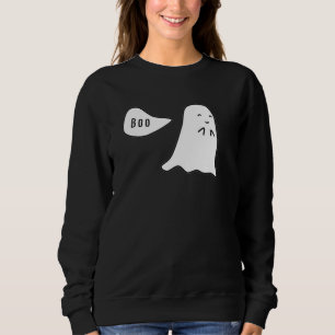 かわいいお化けのブーハロウィン スウェットシャツ