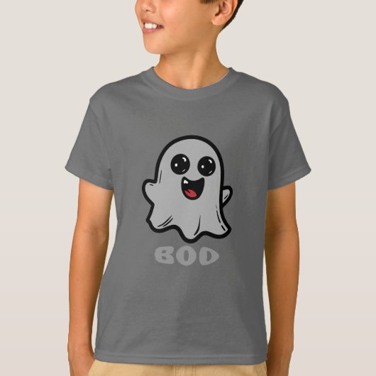 かわいいお化けのブー カートゥーン Tシャツ (正面)