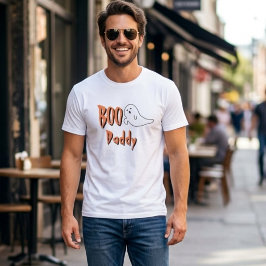 かわいいお化けのベイビーシャワー お父さん用 ハロウィン Tシャツ