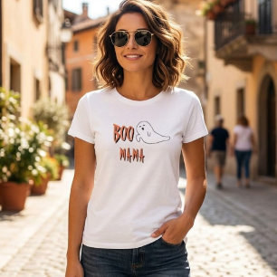 かわいいお化けのベビーシャワー おばけのお母さん ハロウィン Tシャツ