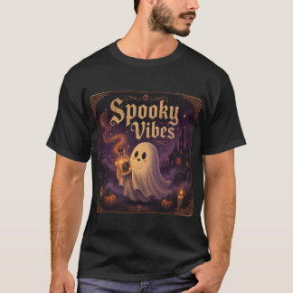 かわいいお化けのランタンTシャツ、ハロウィンにぴったり! Tシャツ