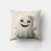 かわいいお化けの友達のハロウィンデザイン クッション (裏面)