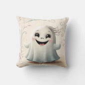 かわいいお化けの友達のハロウィンデザイン クッション (正面)