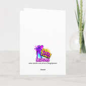 かわいいお化けの漫画 ハッピーハロウィン ホリデーカード (裏面)