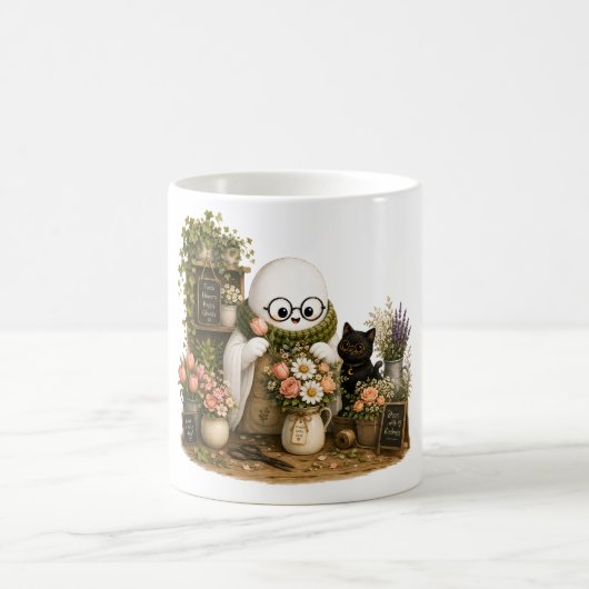 かわいいお化けの花屋さん コーヒーマグカップ (中央)