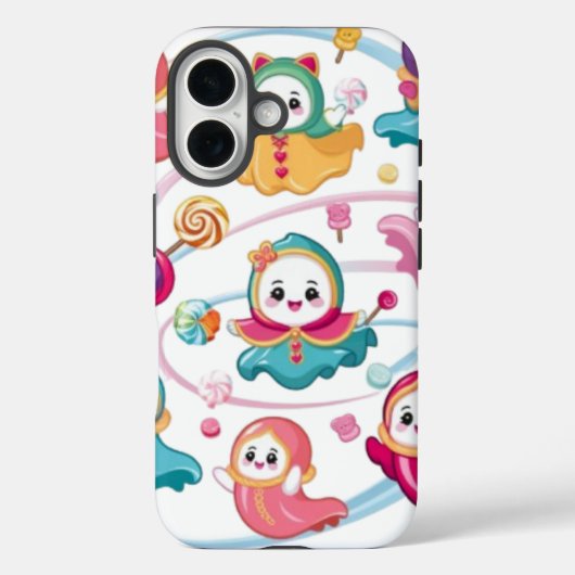 かわいいお化けの衣装パレードが空中に Case-Mate iPhoneケース (裏面)