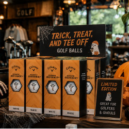 かわいいお化けの赤いビーニー ハロウィン ゴルフボール