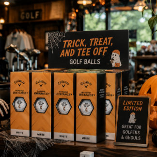 かわいいお化けの赤いビーニー ハロウィン ゴルフボール