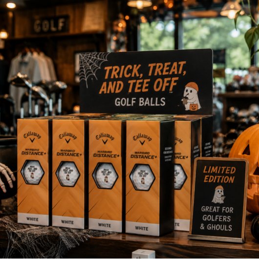 かわいいお化けの赤いビーニー ハロウィン ゴルフボール