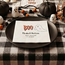 かわいいお化けの赤ちゃん ハロウィン ベビーシャワー スタンダードカクテルナプキン