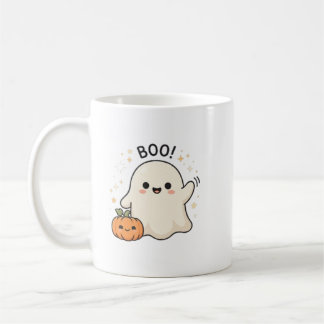 かわいいお化けのBOO!ハロウィン コーヒーマグカップ