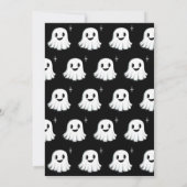 かわいいお化けオレンジと黒の不気味なハッピー ハロウィン シーズンカード (裏面)