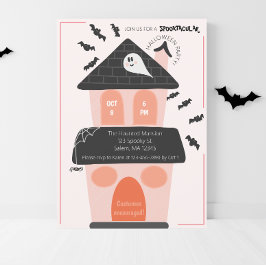 かわいいお化け屋敷の子供たちのハロウィンパーティー 招待状