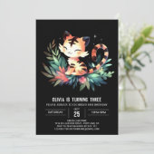 かわいいお城のトラの誕生日 招待状 (スタンド正面)