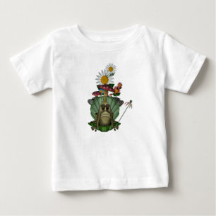 かわいいお姫様きのこ花 ベビーTシャツ