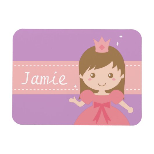 かわいいお姫様のマグネット オーダーメイド マグネット (横)