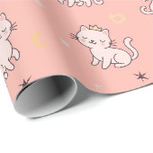 かわいいお姫様猫 ラッピングペーパー (ロールコーナー)
