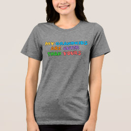 かわいいお孫さん レディーストリブレンドTシャツ トライブレンドTシャツ