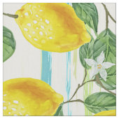 かわいいお尻トロピカルサマーレモンの実柄 ファブリック (クローズアップ)