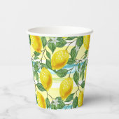 かわいいお尻熱帯夏レモンフルーツアートパターン 紙コップ (裏面)