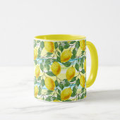 かわいいお尻熱帯夏レモンフルーツパターン マグカップ (正面右)
