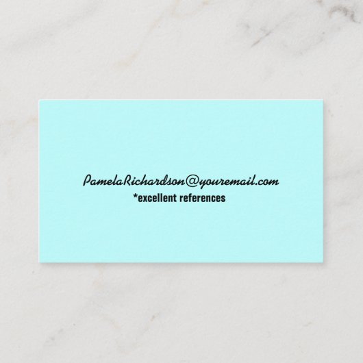 かわいいお年寄り夫婦、老人介護士 名刺 (裏面)