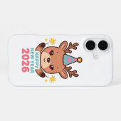 かわいいお正月iphoneケース2026 iPhone 16ケース (裏面横)
