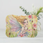 かわいいお母さんと赤ちゃんの妖精のベビーシャワー招待状 招待状 (スタンド正面)