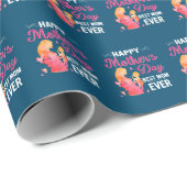 かわいいお母さんの日お母さ最高のんタイルパーティー ラッピングペーパー (ロールコーナー)