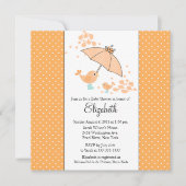 かわいいお母さん及びひな鳥のベビーシャワーの招待状 招待状 (正面)