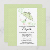 かわいいお母さん及びひな鳥のベビーシャワーの招待状 招待状 (正面/裏面)