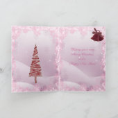 かわいいお母さん及びベビーのキリンのクリスマスカード シーズンカード (内部)