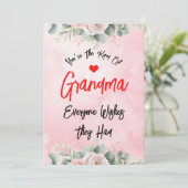 かわいいお母さん 母の日 愛するおばあちゃん オーダーメイド シーズンカード (スタンド正面)