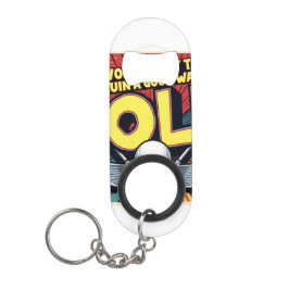 かわいいお気に入りのゴルフの道で良い散歩を台無し キーホルダー栓抜き