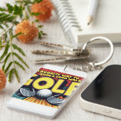 かわいいお気に入りのゴルフの道で良い散歩を台無し キーホルダー (正面右)